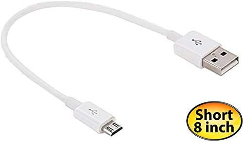 Къс microUSB кабел, съвместим с вашия Sony Xperia TL и осигуряване на високоскоростен зареждане. (1 бяло, 20, см 8 инча)