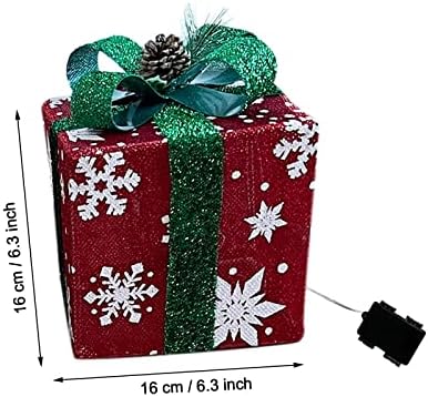 Pomobie Светещи Кутии Подарък Коледна Украса, Светещи Кутии Подарък Коледна Украса Светещите Кутии Подарък Под Елхата Пакети за Дома, коледа, Коледни Декорации