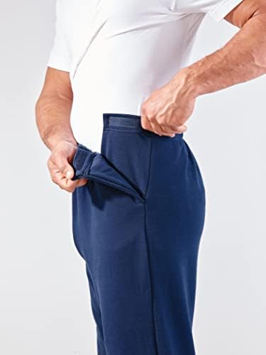 Мъжки Адаптивни Флисовые Панталони с по-лека на Допир страничен цип