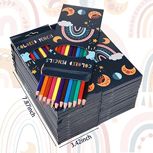 24 Комплекта Цветни Моливи на Едро за Деца, Богемные Цветни Моливи, Разнообразни Моливи За рисуване, Подаръци в стил Бохо за Рожден