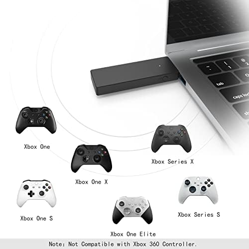 Безжичен адаптер Cenxaki за контролер от серията Xbox One Работи с версии на Windows 7/8.1/10-1.0