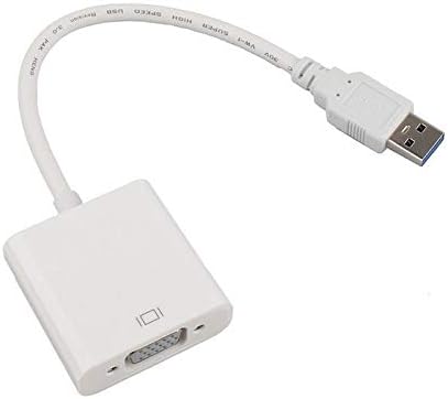 Occus - Включва Нов Бял Високата USB 3.0 за дисплей видео карта VGA с външния кабел-адаптер за Windows 7 Win 8 - (Дължина на кабела: