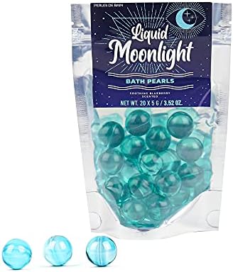 Подарък течност Republic Liquid Spirit Moonlight Bath Pearls, 20 Опаковки с Успокояващ Аромат на Боровинки, Боядисана, 20 броя