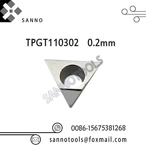 ФИНКОС ! Високо качество на 2 елемента TPGT110302/TPGT110304/TPGT110308 Видий стругове плоча PCD с ЦПУ - (Широчина вмъкване (мм):