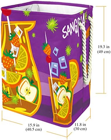 Традиционен испански напитка Сангрия Кошница за дрехи с вградена подплата с Подвижни скоби Кошница за дрехи с дръжки