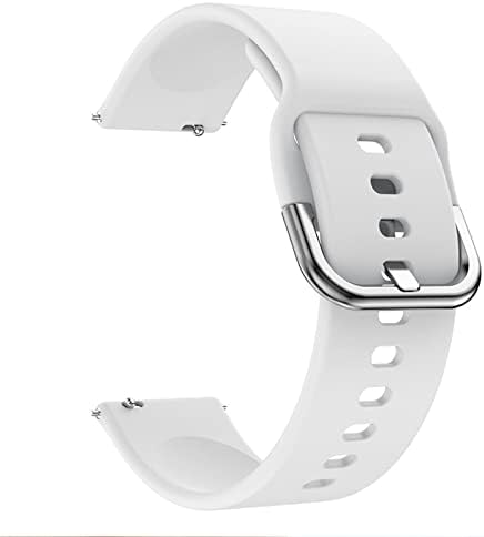 EEOMOiK Силикон каишка за часовник Каишка за Garmin Venu/SQ/Venu2 Plus/Forerunner 245 645 GarminMove Спортни Смарт часовници Гривна 20 мм Гривна (Цвят: черно сив, Размер: Forerunner 245 645)