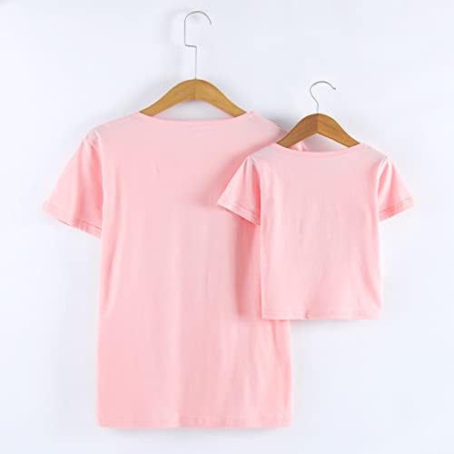 Лятна Детска Тениска с къс ръкав за деца, Блуза, Розова Детска Тениска в тона Ми, риза за момичета, Ежедневни Облекла, Потници