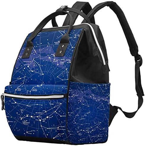 Пътен Раница GUEROTKR, Чанти За Памперси, Чанта За Памперси в Раницата, модел на Вселената galaxy constellation blue