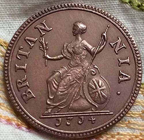 Монета на повикване 1887 Британската Монета От Чиста Мед, Позлатен Антични Монети, Колекция от монети, Възпоменателна Монета, Събиране на монети