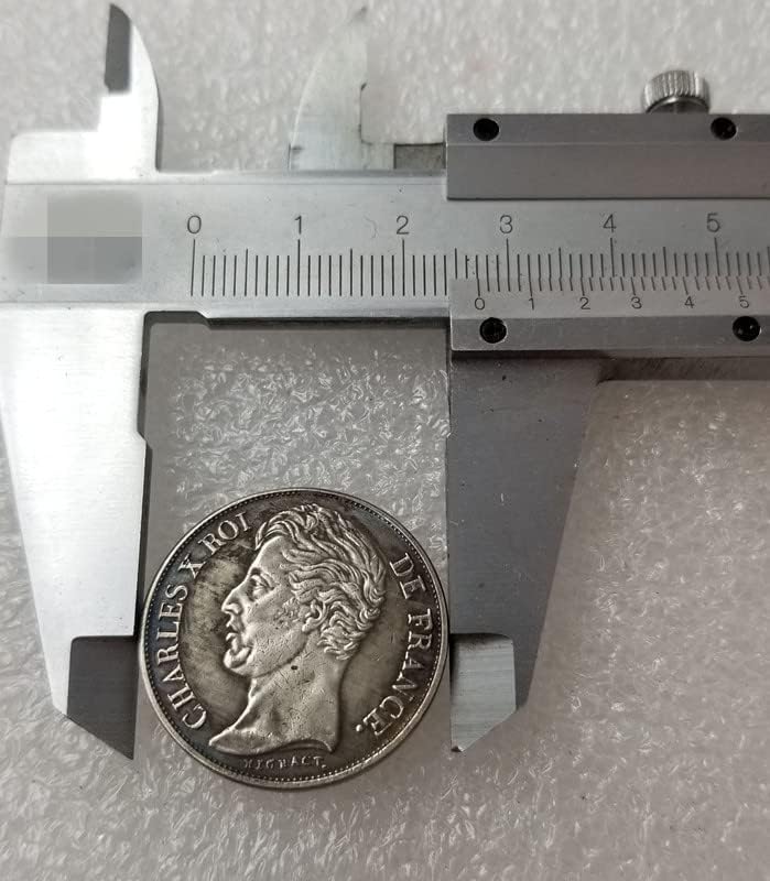 Старинни ръчно изработени изделия от 1828 Франция може да Угаси Сребърен Доларова Възпоменателна Монета 254#