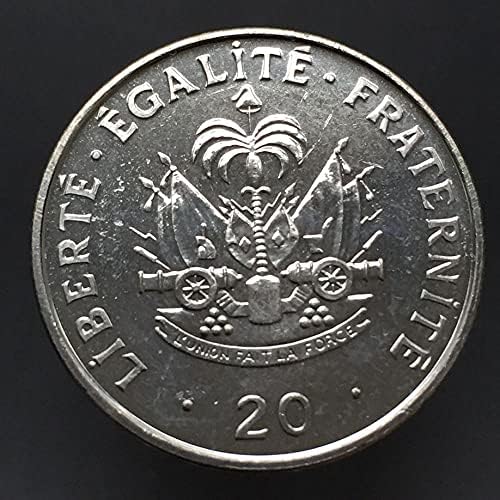 Хаити 20 Swant Монета Година на производство Случаен Символ KM152 северна америка Чуждестранни монети