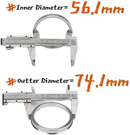 Центрические пръстени на главината Laicarvor от алуминиева сплав 74,1 - 56,1 OD = 74,1 mm ID = 56,1 мм Броя (4)