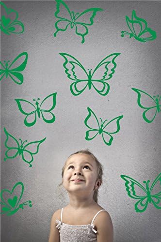 The Decal Guru Стенни винилови стикери с пеперуди, декор за детска стая със собствените си ръце или за момичета, етикети с пеперуди
