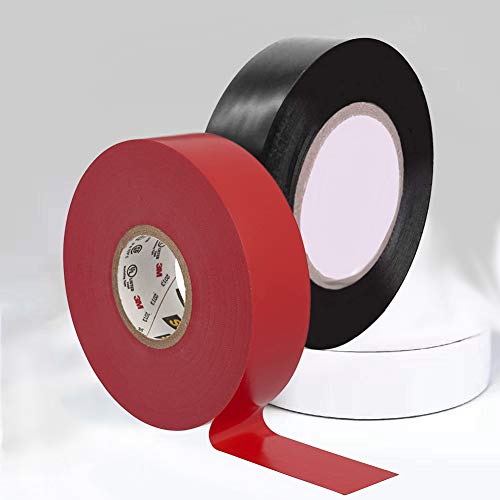 Цветното тиксо Regpre, Черно-бяло-червени Электроизоляционные ленти, разнообразие от 0,62 инча x 32,8 фута, 3 опаковки