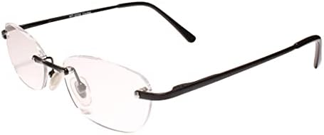 Модерни Черни Правоъгълни Очила за четене Без Рамки 2,75 инча Reader