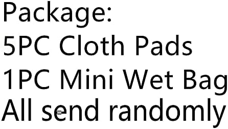 6 бр. Сменяеми непромокаеми комплекти менструални тампони, включително 1 бр. мини-мокра торба и 5 бр. Здраво микрофлис Червен цвят,