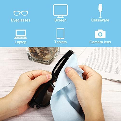 Кърпа за почистване на очила от микрофибър PATIKIL 7 x6, 24 опаковки, Кърпа За почистване на очила, Меки Замшевая Кърпа за изсушаване