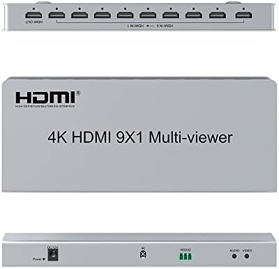 Разделен екран с мулти режими на гледане на 4K/30Hz HDMI 9x1 с плавно превключване на 9-входове HDMI 1 HDMI Изход