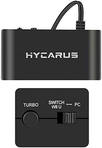 Адаптер HYCARUS Gamecube Nintendo за Switch, адаптер за Gamecube контролер, адаптер за WII U и PC съвместими с Nintendo Switch, адаптер Super Smash Bros Switch Gamecube с 4 порта