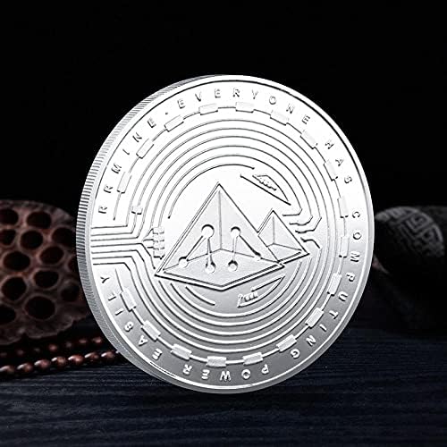 Монета Ethereum 1 Унция Кръгла Криптовалюта са подбрани Монета Възпоменателна Монета Ethereum, Позлатен, Лимитирана серия със Защитно