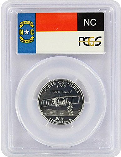 2001 Сребро проба щата Северна Каролина, една Четвърт от PR-69 PCGS