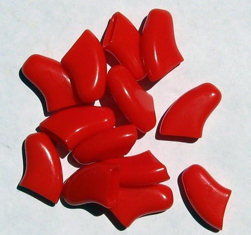 Меки шапки за нокти с нокти за домашни кучета, размер L, цвят червено (40 бр. капачки за нокти, 2 туби лепило с инструкциите на производителя)