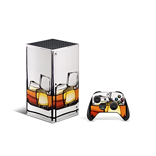 ZOOMHITSKINS, който е Съвместим за Xbox Series X Кожа, Корица Series X Skin, Чаша за вино с лед за уиски, издръжлив и лесен, винил