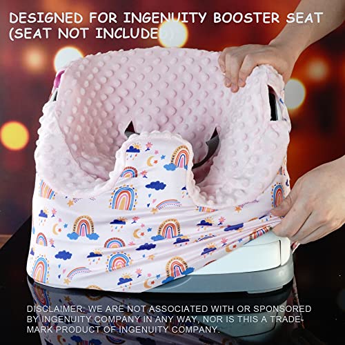 Съвместим с бустером за хранене Ingenuity Baby Base и подово калъф за седалка, свалящ се от норка, предназначени за бустера Ingenuity