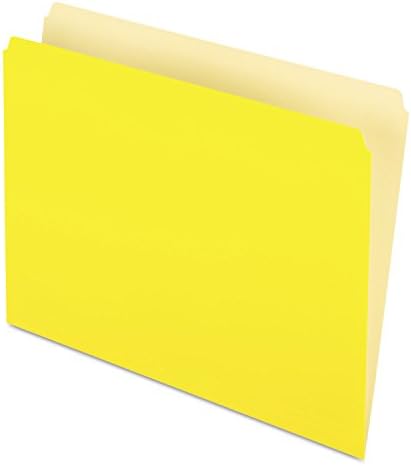 Папка за файлове Pendaflex 152Yel, С пряко Горно езикът, С букви, Жълто / Светло жълт, 100 бр/Кутия