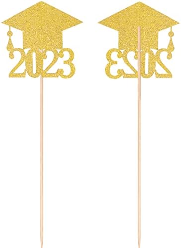 ALISSAR Glitter Gold Двустранни пръчици за декорация за абитуриентски бал, 2023, лъскавите плотове за партита, 10 бр. (злато)