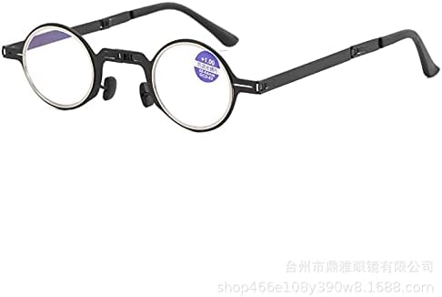2 Чифта сгъваеми очила за четене, Правоъгълни рамки, полупрозрачна дограма, лек четец на пружинном панта. (Черен кръг в сребърна