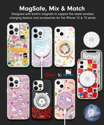 Калъф за телефон Sonix x Sanrio за iPhone 13, съвместим с MagSafe (Rainbow Hello Kitty)