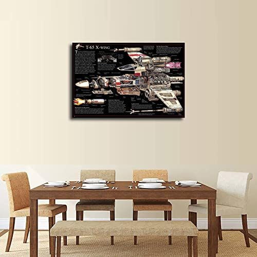 Междузвездни войни X-Wing Реколта Междузвездни Съдове Снимка на Плакат Домашна стена Арт Деко Подарък HD Печат Художествено-Естетическо
