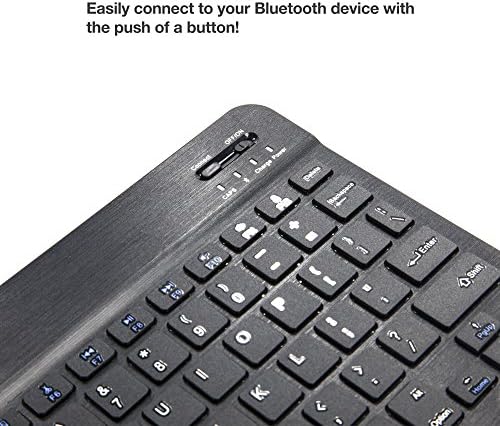 Клавиатурата на BoxWave, съвместима с Microsoft Surface Pro 2 (клавиатура от BoxWave) - Клавиатура SlimKeys Bluetooth, Преносима