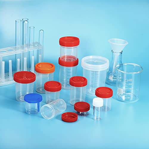 Чашки за проби PATIKIL 120 мл, 5 Опаковки Контейнери за проби, Запечатани майната-надолу Капачката, за Дома Лаборатория, Оранжево