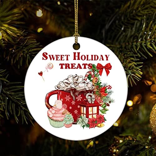 Коледни Украси В Памет На Горещ Един Шоколад Керамични Украшение На Подаръци, Украси Коледно Дърво Висящи Бижута Магазини За Празнична