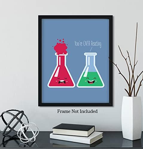 Говиво, Ти си твърде остро реагируешь на научен игра на думи, стенен декор - Забавен фигура по химия за клас на средно училище -