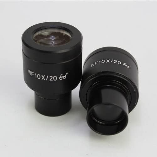 Окуляр, с висока точка на преглед WF10X/18 мм Широкоъгълен окуляр биологичен микроскоп Част/от стена + Кръстосана окото с Размер 23,2 мм (Цвят: WF10X 20 FOV)