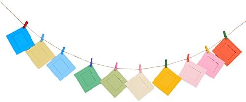 Украсете Красив Комплект от 10 Цветни Рамки 3 ing LOMO за Витрини със снимки Модерен Начало Декор Монтиране на стена Цветни Щипки