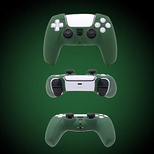 Силиконовата Капачка контролер PS5, Обвивка контролер PS5 DualSense, Обвивка контролер Playstation 5 - Зелен