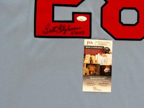 Миннесотские близнаци Берта Блайлевена 3701k подписаха Фланелка Auto Majestic Jsa Beauty - Тениски MLB с автограф
