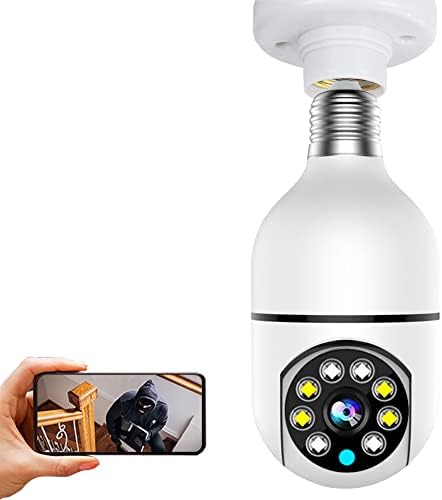 Камера за сигурност с крушка Vavupo, Безжична Камера за сигурност с крушка Wi-Fi На 2,4 /5 Ghz, Помещение за сигурност с крушка