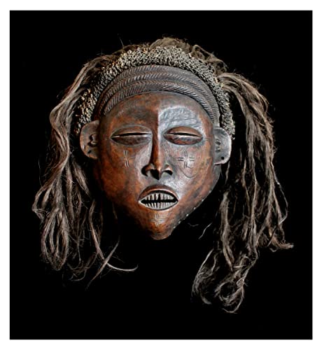 Изкуството на африканските племена • Портрет в маската Лучази ( 1) • Етнографска серия • печат на снимки в стил изобразително изкуство