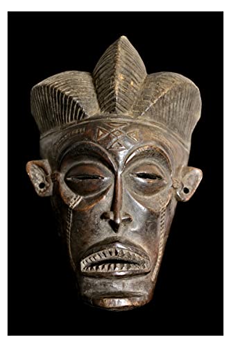 Изкуството на африканските племена • Портрет в маската за лице Чокве за противовъздушна Отбрана • Етнографска серия • печат на снимки
