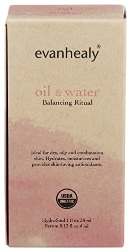 Ритуален Комплект за грижа за кожата evanhealy Oil & Water Balancing | Комплект за грижа за Чувствителна кожа от 2 теми | Комплект
