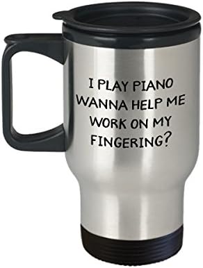 Пианистическая Кафе Пътна Чаша за Най-Забавна Уникална Чаена Чаша е Идеална Идея За Мъже, Жени, Аз Свиря На Пиано Искаш да Ми Помогне