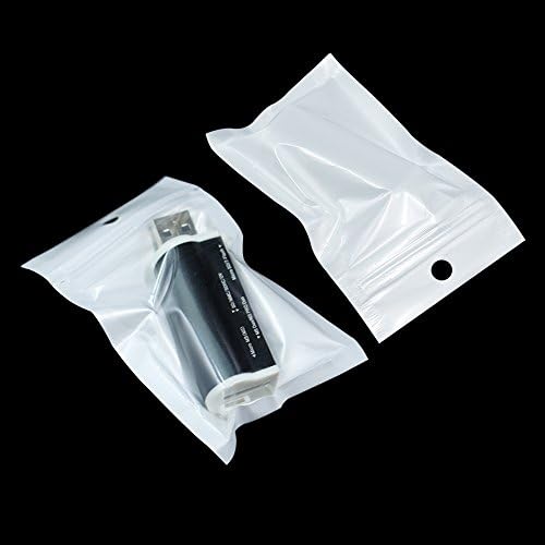 CHIC & TNK 100 бр. Малки Бели / Прозрачни Пластмасови Торбички С цип, С Самоуплотняющимся Прозрачен Отвор За Захващане на найлонов