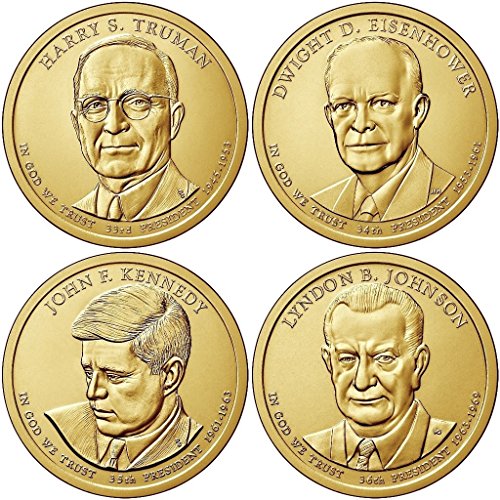 2015 Различни Марки на Монетния двор на Президентския долар 2015 P, D Президентски долар 8-Монета P & D, Без лечение, Без да се прибягва
