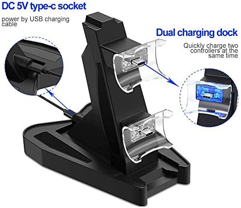Зарядно устройство за контролер PS5, Док-станция за зареждане на TFSeven за Sony Playstation 5 / Поставка за зарядното устройство