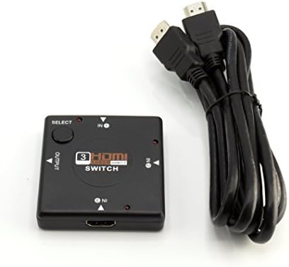 Комплект ключове с 3 HDMI порта -включете HDMI 4K с IR дистанционно управление и HDMI кабел за конзолата за видео игри 3 в 1 - Поддържа